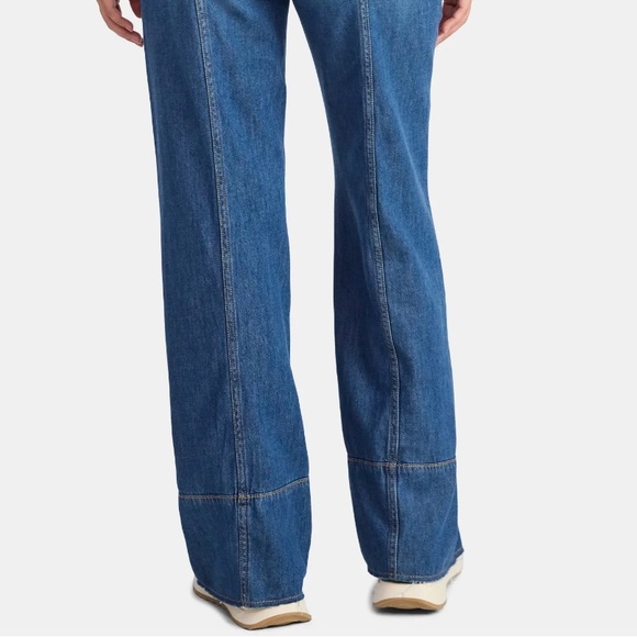 Time and Tru Women's Seamed Wide Leg Jeans - Picture 3 of 5